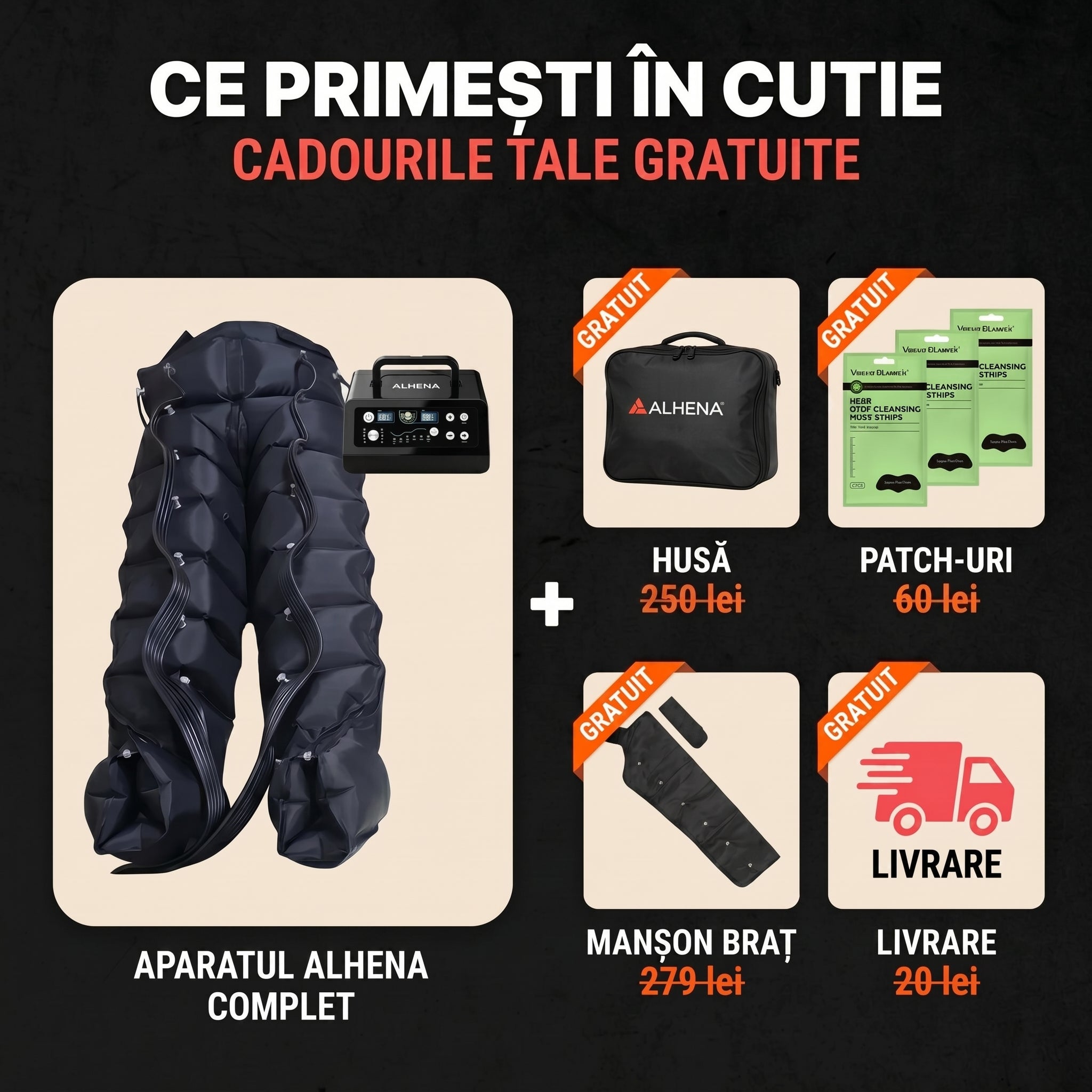 Alhena™ PRO — Aparat Premium de Masaj și Relaxare | 48% Discount + 4 Cadouri